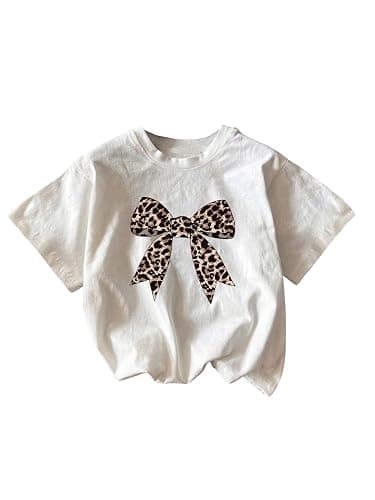 RoseSeek Girl's Graphic Tee Shirt Short Sleeve Round Neck Preppy Casual Trendy Cute Summer Tops - Image 1