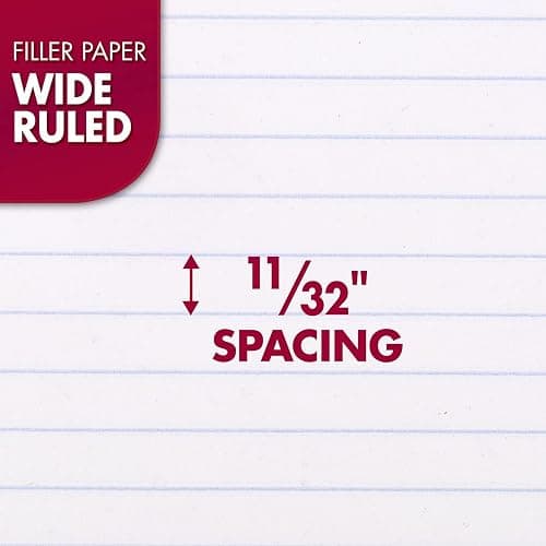 Mead Loose Leaf Paper, 3 Pack, Notebook Paper, Wide Ruled Filler Paper, Standard, 8 x 10.5, 200 Sheets per Pack (73183) thumbnail 3
