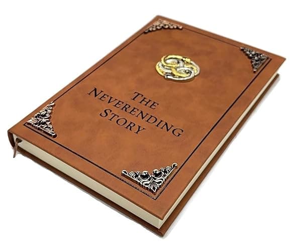 The Neverending Story Book Auryn Bastian Atreyu Replica Novel Brown thumbnail 3