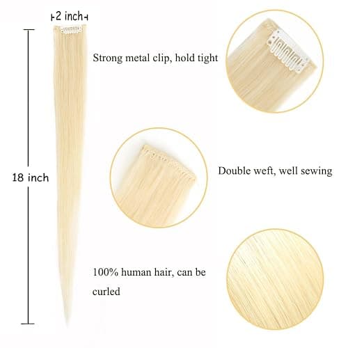 Bleach Blonde Clip in Hair Extensions thumbnail 3