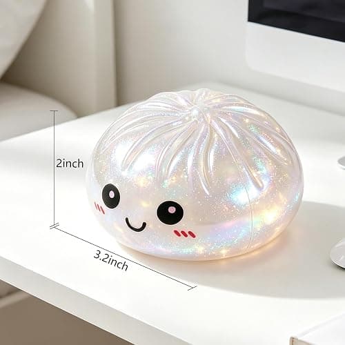 Dumpling Squishies, Glitter Dumpling Mystery Box, Colorful Dumplings Stress Balls Fidget Sensory Toy, Stocking Stuffers with Food Steamer Stretchy Desk Toys (Glitter White) thumbnail 3