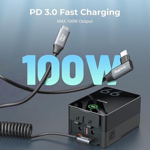 SMALLRIG USB C to USB C Coiled Data Cable (Straight to Angled), 90 Degree USB C Cable 20Gbps High Speed Data Transfer, Support PD 100W Fast Charging, for iPhone, Laptops and Cameras etc. - 4792 thumbnail 3