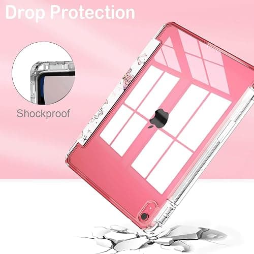 Feams Case for iPad A16 11th Generation 11 Inch 2025, iPad 10th Generation 10.9 Inch 2022 Case Clear Back Cover with Pencil Holder & Auto Sleep, Cute Girls' Daily thumbnail 2