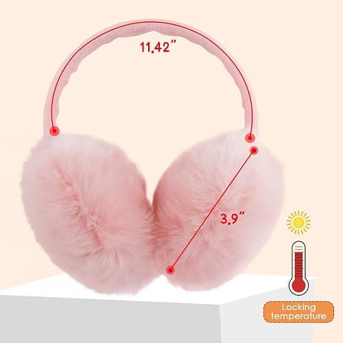 Winter Ear Muffs Women Warm Earmuff Girls Ear Warmers Soft Plush Outdoor Adjustable Ear Cover thumbnail 4