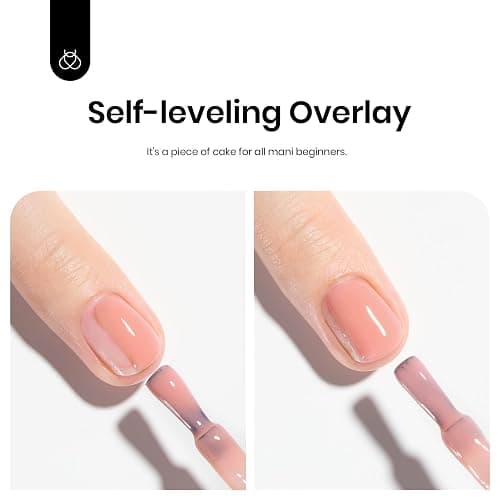 Beetles Nude Color Base Gel Nail Polish, 15ml Rubber Base 5 in 1 Neutral Brown Clear French Tip Color Gel Polish Nail Strengthener Soak Off U V LED Lamp Cure Manicure Design DIY at Home thumbnail 3