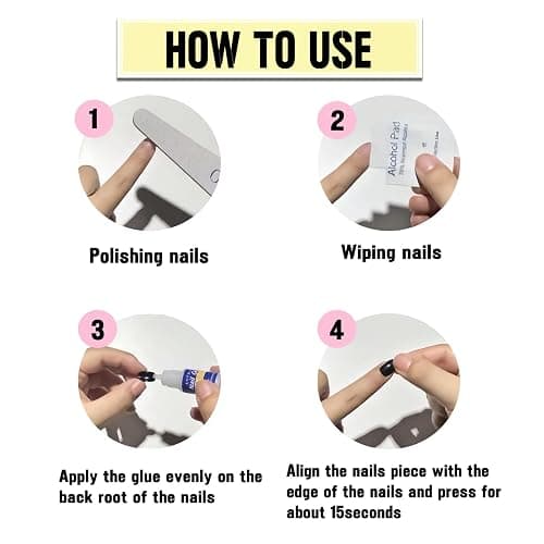 IMSOHOT Press on Nails Short Oval Fake Nails Brown Blue False Nails with Polka Dot Designs Cute Glossy Acrylic Round Full Cover Stick on Nails for Women Girls Manicure thumbnail 6