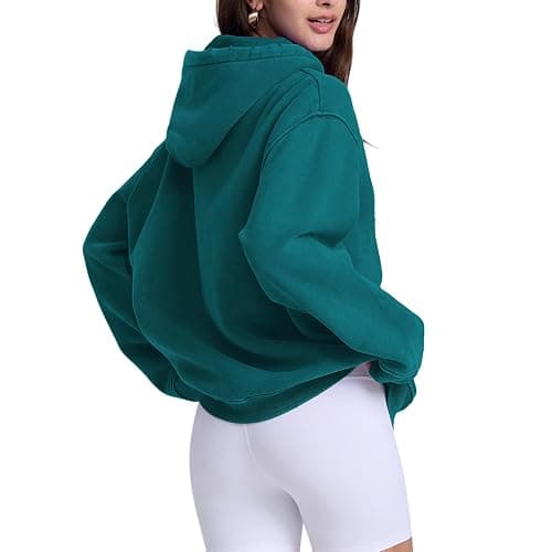 Dnzzs Womens Oversized Hoodie Acid Wash Hoodie Vintage Sweatshirt Heavyweight Fleece Cotton Streetwear Trendy Sweatshirts thumbnail 3