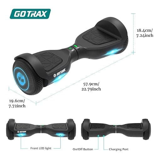 Gotrax Hoverboard with 6.5" LED Wheels & Headlight, Max 4/5 Miles Range, 6.2mph Power by Dual Brushless Motor, UL2272 Certified and 50.4Wh/65.52Wh Battery Self Balancing Scooters for 44-176lbs Kids thumbnail 7