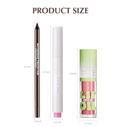 Wugbc Nourishing Lip Gloss Set with Brown Lip Liner, Hydrating Lip Kit Nude Pink Lipstick for Women Matte Lip Liner Pencil Moisturizing Lightweight Non Sticky Tinted Lip Click Balm Makeup thumbnail 7