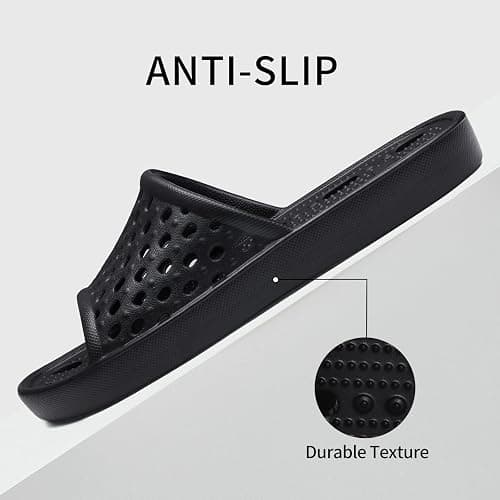 Litfun Shower Shoes for Women Non-Slip Quick Dry Shower Slippers Lightweight Pool Sandals with Drain Holes for College Dorm, Beach, Bathroom & Gym thumbnail 6