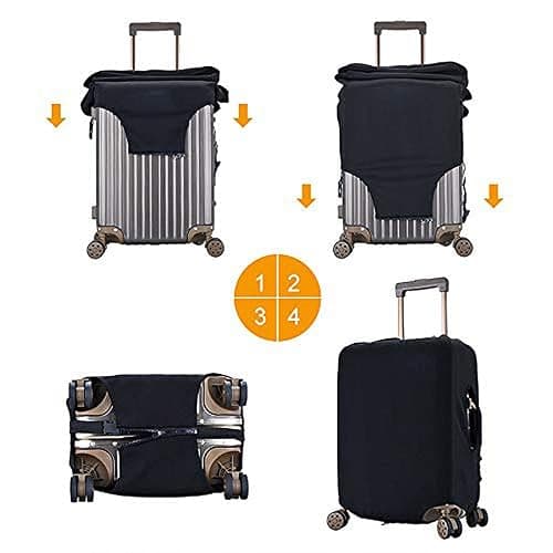 JZDACH Brown Skin Milk Cow Print Luggage Cover Elastic Washable Stretch Suitcase Protector Anti-Scratch Travel Suitcase Cover for Kid and Adult XL (29-32 inch suitcase) thumbnail 6