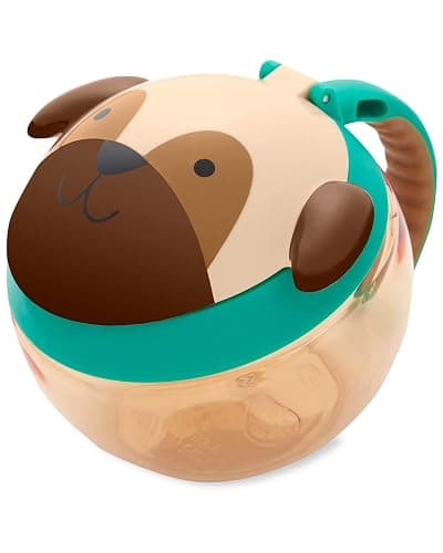 Skip Hop Baby Snack Container, Mealtime Snack Cup, Pug - Image 1