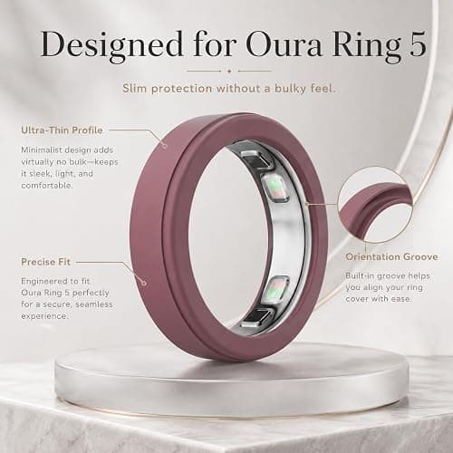 2 Pack Ring Cover for Oura Ring 5, Anti-Scratch Silicone Protector Cover Case for Oura Ring Gen 5 thumbnail 3