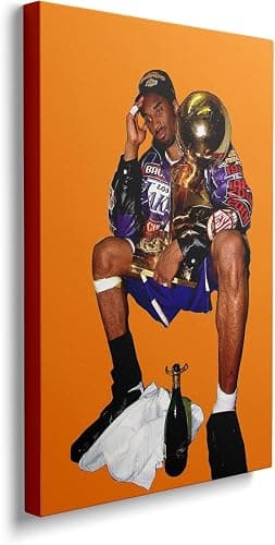 Kobe Bryant Poster, Mamba Mentality Canvas Wall Art, Kobe Bryant Canvas Framed, Black Mamba, NBA Poster, Basketball Poster (8"x12") thumbnail 5