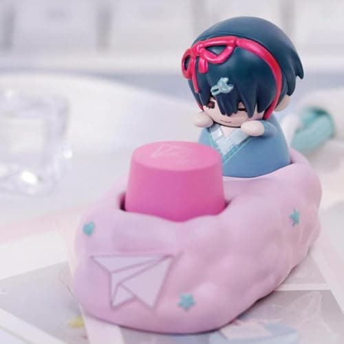 Bahomu Anime Blind Box, Random One Cute Alien Stage Series Mechanical Keycaps Mystery Box Figure, Collectable PVC Toys for Birthday Gifts thumbnail 4