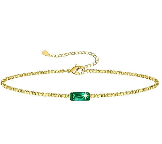 JSJOY Birthstone Bracelets for Women Gold Dainty Link Bracelet Birthstone Jewelry Birthday Gifts for Women Her Mom Wife Girlfriend Anniversary Jewelry thumbnail 9