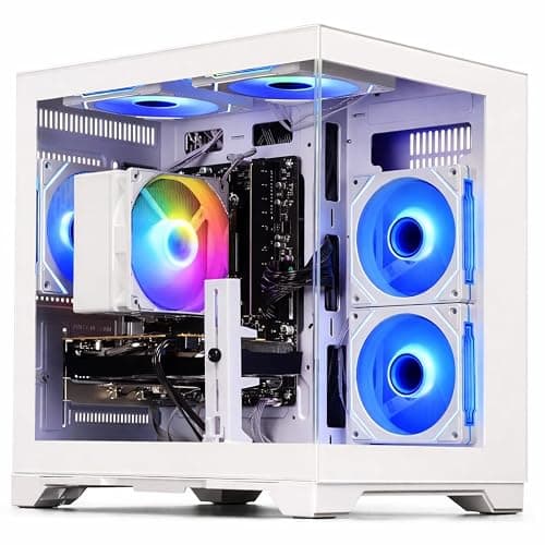 LXZ Gaming Desktop PC, Ryzen 5 5500,GeForce RTX 3050 6GB 16GB DDR4 RAM | 512GB NVMe SSD, DP HDMI DVI,Prebuilt Tower Computer for Gaming, Home and Office - Image 1