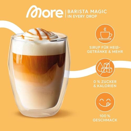 MORE Barista Zerup, Vanilla, 65 ml, für Kaffee, Tee und Heißgetränke, vegan, zero Kalorien - made in Germany thumbnail 3