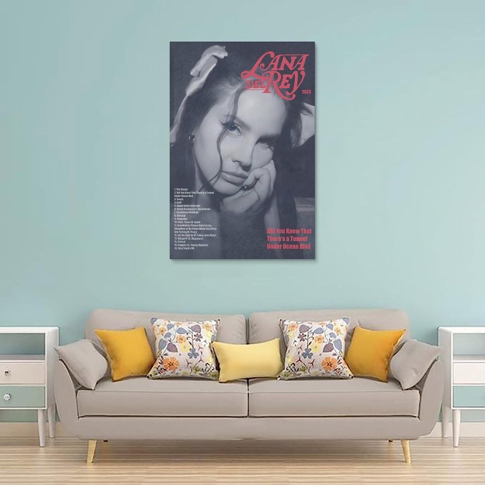 Lana Poster Del Rey Music Vintage Poster Canvas Painting Wall Art Picture Home Decor Print For Bedroom Living Room Dorm Study Bar Office 12x18inch(30x45cm) thumbnail 2