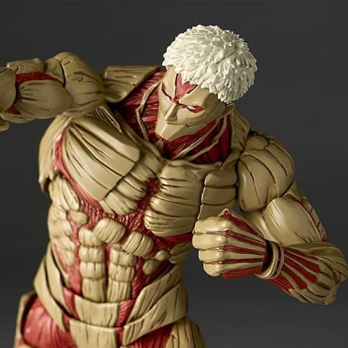 LUNK Reiner Braun Action Figure Movable Joints Anime Figures Statue with Interchangeable Accessories Fighting Titan Form Eren Jaeger Figurine Collectible 6.7IN thumbnail 5