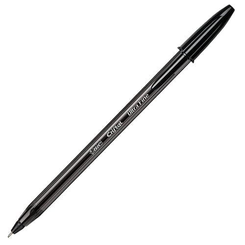 Bic Crystal Exact Fine Point Pens (0.7 mm) - Black, Box of 20 - Image 1