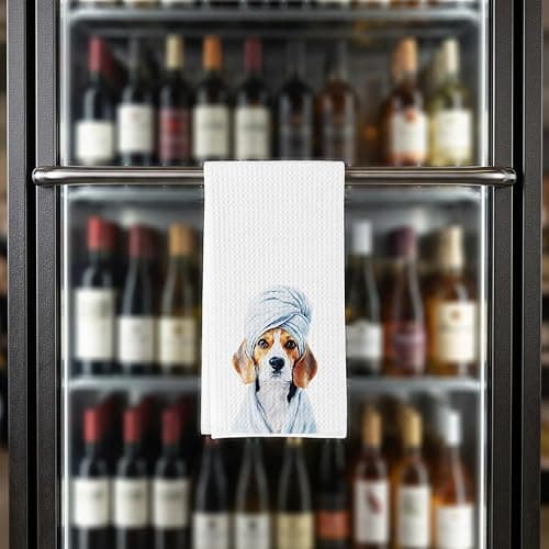 ZUZIMIRA Beagle Dog Gifts Decoration Towels for Washroom Toilet, Beagle Waffle Weave Bathroom Towels for Dog Lover thumbnail 6
