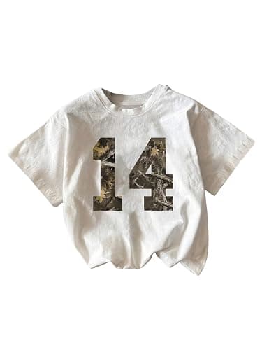 SOLY HUX Girl's Number Graphic Tees Short Sleeve Crew Neck T Shirt Y2k Summer Tops - Image 1