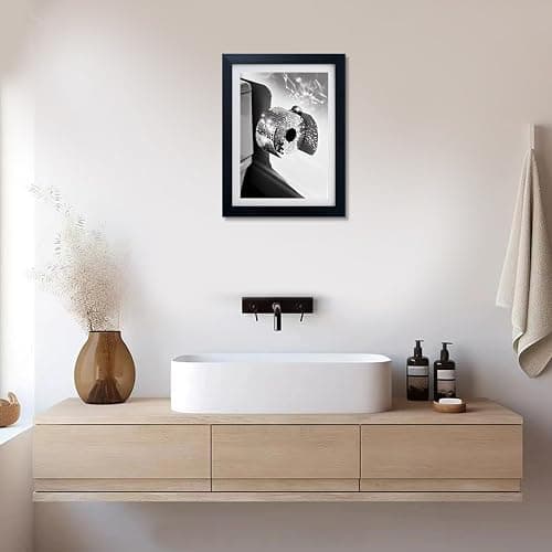 Framed Modern Black and White Bathroom Decor Disco Ball Toilet Paper Wall Art Trendy Print Artwork Funny Glam Aesthetic Picture Room Decor thumbnail 7