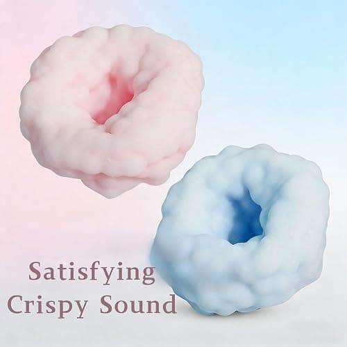 2 Pcs Crunchy Noisy Stress Balls, Ice Skin Crunchy Squishy Balls, Soft Moldable Squeeze Balls for Home Office or Travel for Adults thumbnail 3