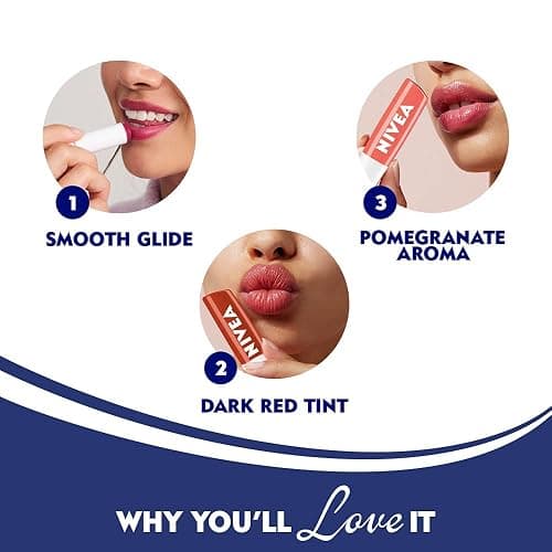NIVEA Lip Balm, Pomegranate Shine, 4.8g thumbnail 5