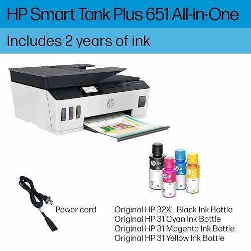 HP Smart Tank Plus 651 Wireless All-in-One Printer, Ink Tank Printer-for-Home Use, 2 Years of Ink Included Auto Document Feeder, Mobile Print, Scan, Copy, Fax. (7XV38A) thumbnail 6