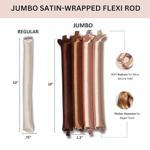 Kitsch Jumbo Satin Heatless Flexi Rods (4 pcs) and Continuous Spray Bottle (Terracotta) Bundle with Discount thumbnail 2