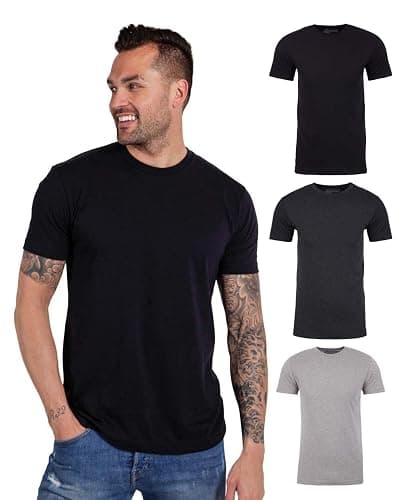 INTO THE AM Men's T-Shirts Soft Cotton Blend Crew Neck Tee S - 4XL Athletic Fit Plain Basic T-Shirt for Men - Image 1