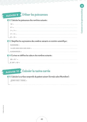 Cahier de l'étudiant Infirmier - Calcul de doses - DEI - 5e édition - Révision et entrainement thumbnail 9