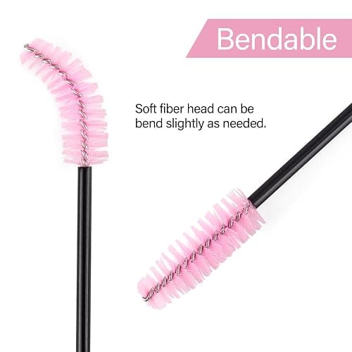 BTYMS 500 Pieces Disposable Mascara Wands Eyelash Brush Brow Brushes Applicators Lash Spoolies for Eye Lash Extension - Multi Color thumbnail 3