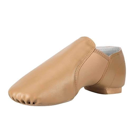 Linodes Unisex 006 PU Leather Upper Slip-on Jazz Shoe for Women and Men's Dance Shoes - Image 1