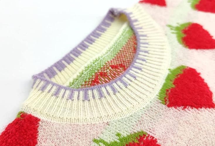 Womens Knitted Orange Sweater Casual Loose Long Sleeve Pullover Sweater Tops thumbnail 5
