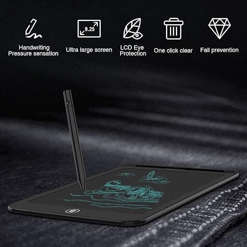 [2 Pack] TIQUS 9.25 Inch LCD Writing Tablet Pad Ewriter Electronic Board and MeMO Notes for and Adults at Home School and Office Middle Stylus [Black] thumbnail 2