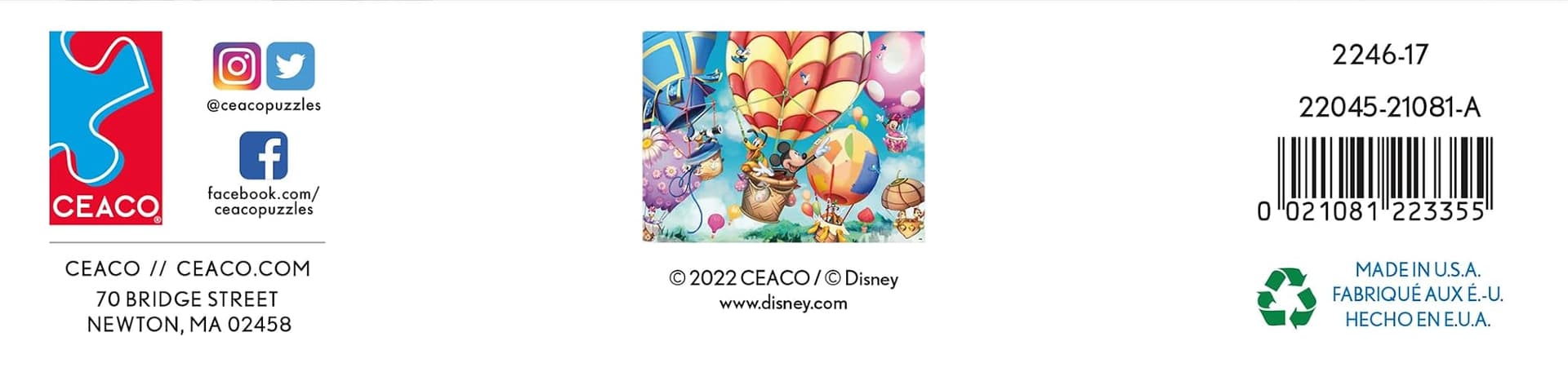 Ceaco - Disney - Mickey's Air Balloon - 300 Oversized Piece Jigsaw Puzzle thumbnail 7