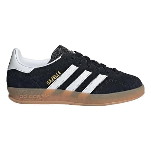 adidas Gazelle Indoor Grade School Lifestyle Shoes (Core Black/Cloud White/Gum) - Image 1