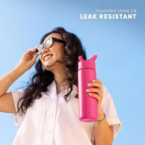 Simple Modern Summit Water Bottle with Straw Lid | Vacuum Insulated Stainless Steel | Leak Proof BPA-Free Cup for Travel, School, Sports | 22oz, Baja thumbnail 7