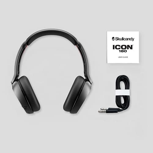 Skullcandy Icon 180 Wireless On-Ear Bluetooth Headphones - True Black | 50 Hours Battery, Lightweight and Travel Ready, Secure Fit, Sweat and Water Resistant, Microphone iPhone Android, Foldable thumbnail 9