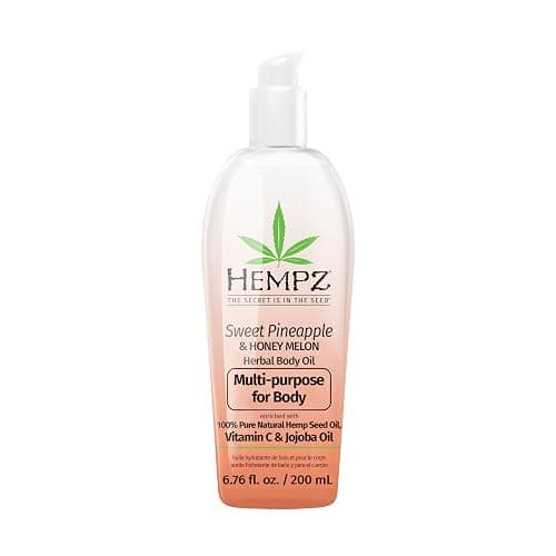 HEMPZ Sweet Pineapple & Honey Melon Herbal Hydrating Multi-Purpose Body Oil for Body - Moisturizing Bath, Shower, or Shaving Oil for Dry or Sensitive Skin for Women & Men, 6.76 Oz thumbnail 2