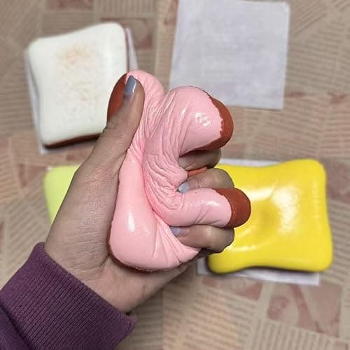 Butter Squishy Bread Viral Slow Rising Squishy - Flexible, Slow Rebound, Squeezy Butter Squishys with 100% Odorless, Non-Sticky, Improve Focus, Easing Tension During Study,Work,Or Relaxation (4 Mix) thumbnail 5