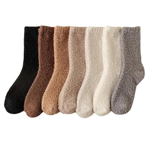 Kelabia Women Fuzzy Socks Warm Fluffy Soft Japanese Thick Slipper Cute Aesthetic Fleece Long Socks thumbnail 4