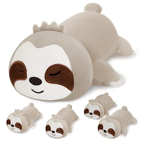 SQEQE Sloth Stuffed Animals with Babies Inside 5-Piece Set of Sloth Mommy and Babies Plush Cuddly Stuffed Animals Toys for Kids, Gifts Ideal for Christmas, Valentine's, Birthday - Image 1