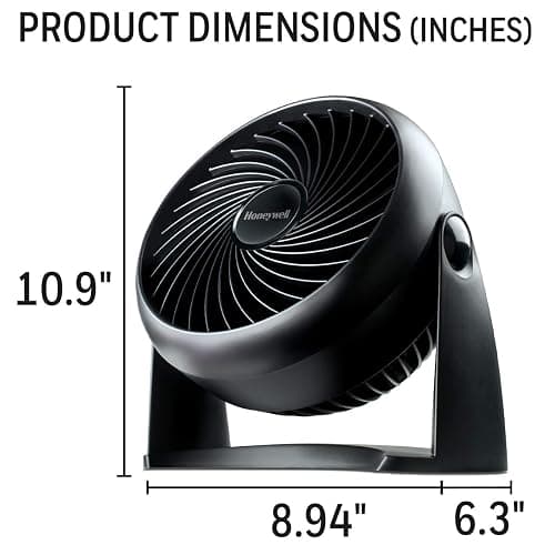 Honeywell HT-900 TurboForce Air Circulator Fan Black thumbnail 2