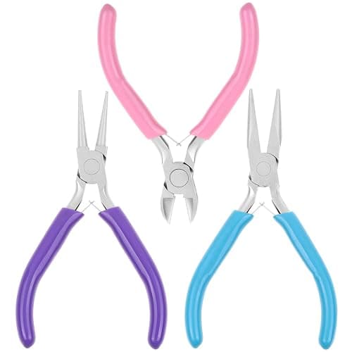 Shynek 3pcs Jewelry Making Plier Tools with Needle/Chain/Round Nose Pliers and Wire Cutter for Jewelry Repair, Wire Wrapping, Crafts, Jewelry Making Supplies - Image 1