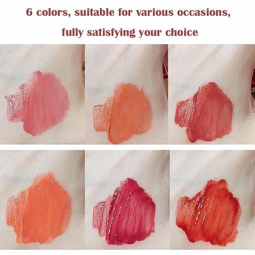 Yasovigi 6pcs Jelly Lip Gloss Bear Lip Stain Moisturizing Watery Lipstick Waterproof Long Lasting Cheek Cosmetics Beauty Lip Tint Makeup thumbnail 4