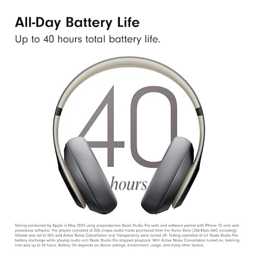 Beats Studio Pro - Premium Wireless Over-Ear Headphones- Up to 40-Hour Battery Life, Active Noise Cancelling, USB-C Lossless Audio, Apple & Android Compatible - Amazon Exclusive Sand Gray thumbnail 5